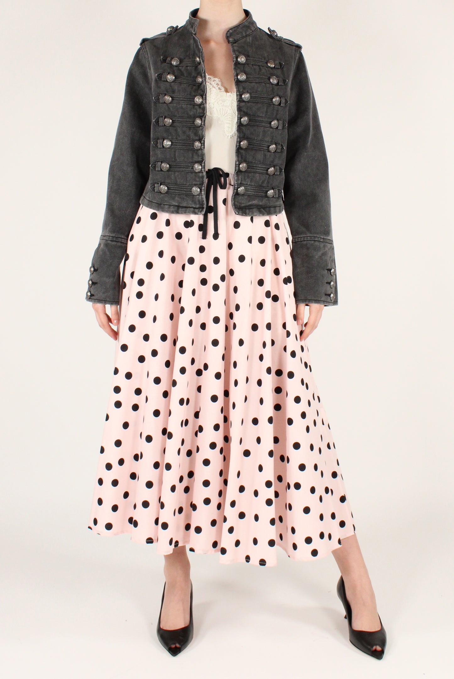 Gonna a Ruota Stampa a Pois