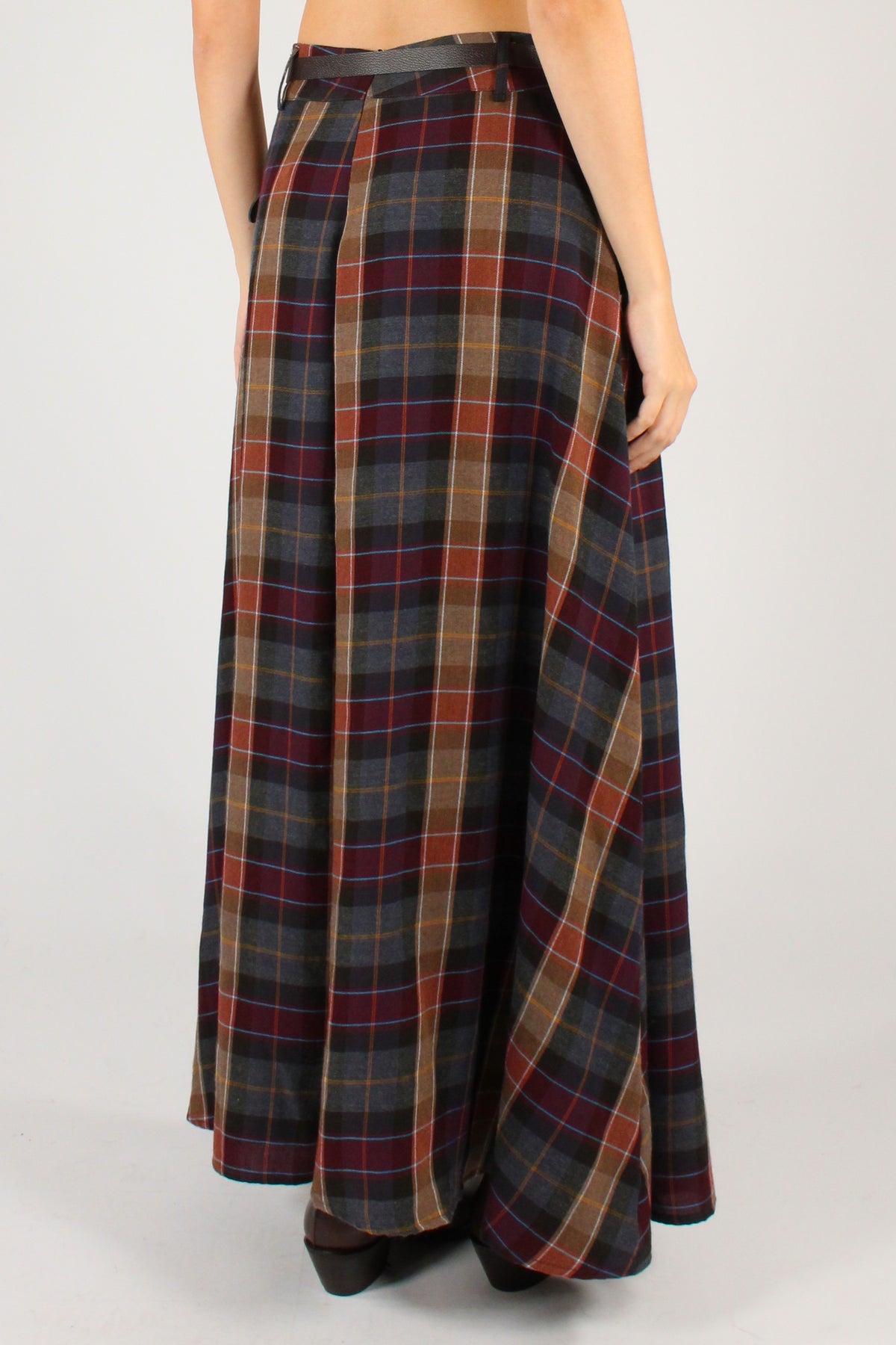 Gonna Lunga Stampa Tartan