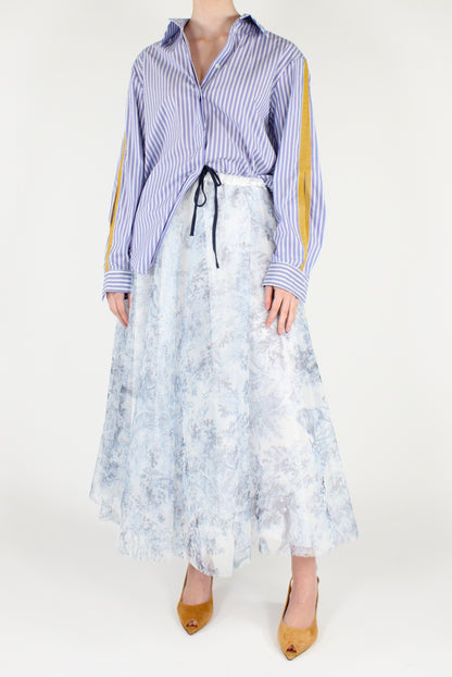 Camicia Donna Righe Bande con Cut-Out