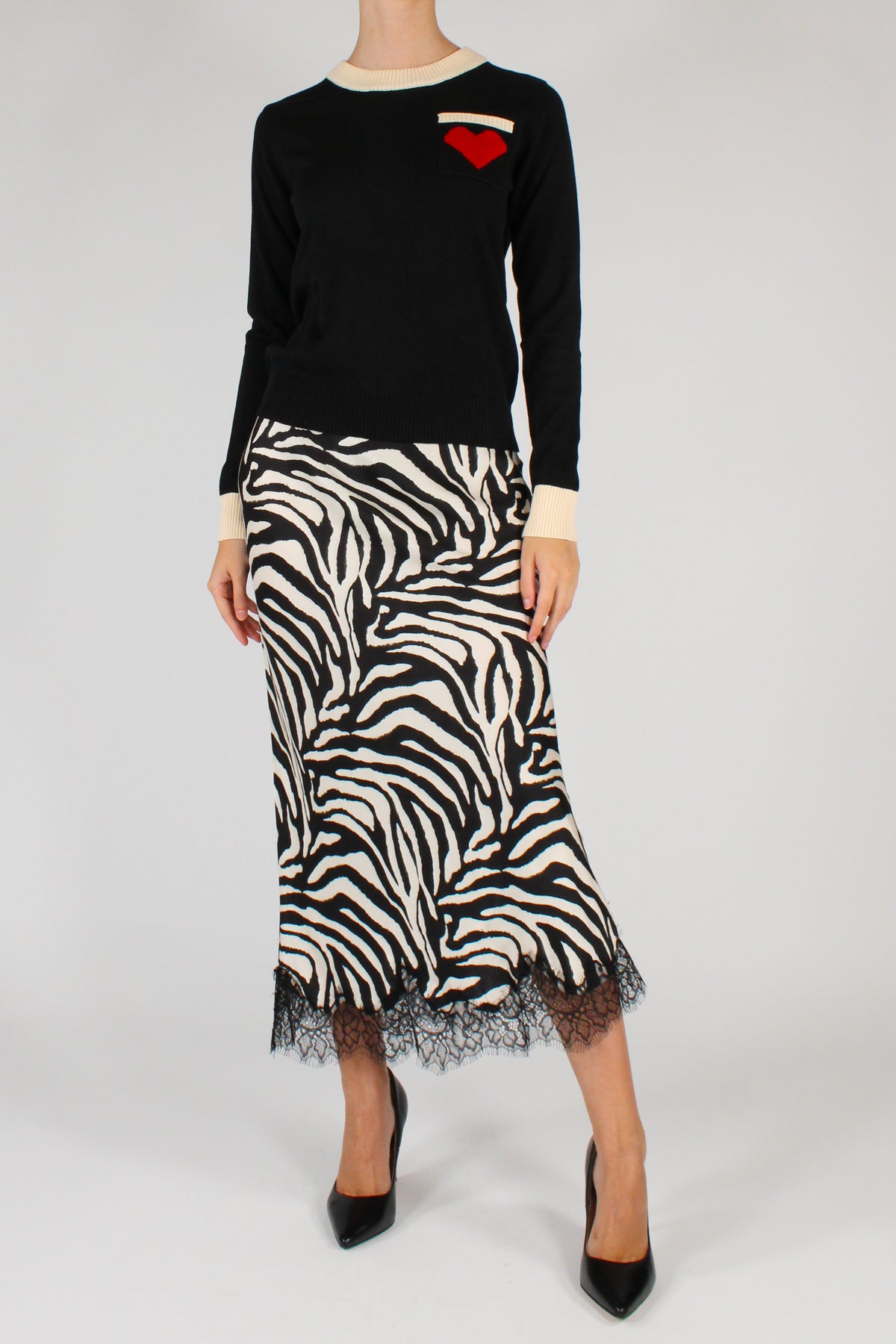 Gonna Stampa Fantasia Zebra Tensione In Capsule