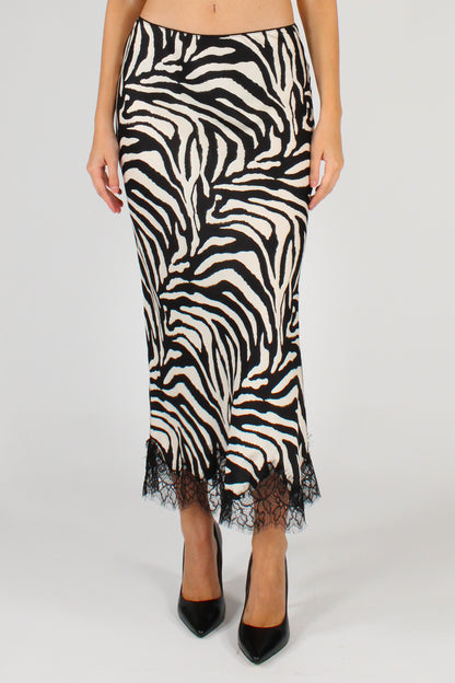 Gonna Stampa Fantasia Zebra Tensione In Capsule