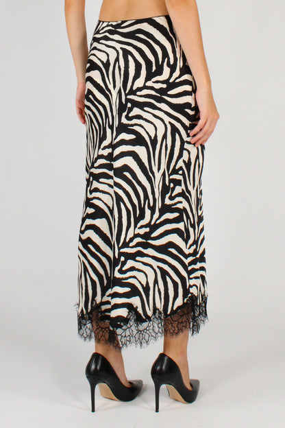 Gonna Stampa Fantasia Zebra Tensione In Capsule