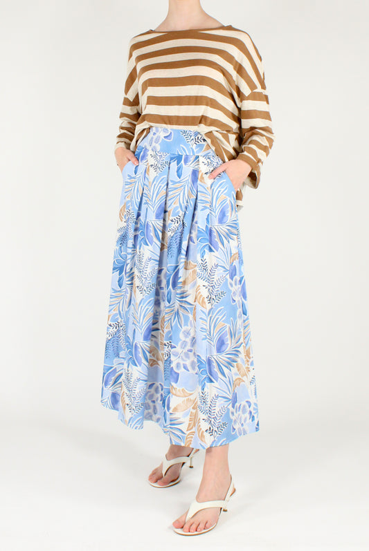 Cotton Floral Long Skirt