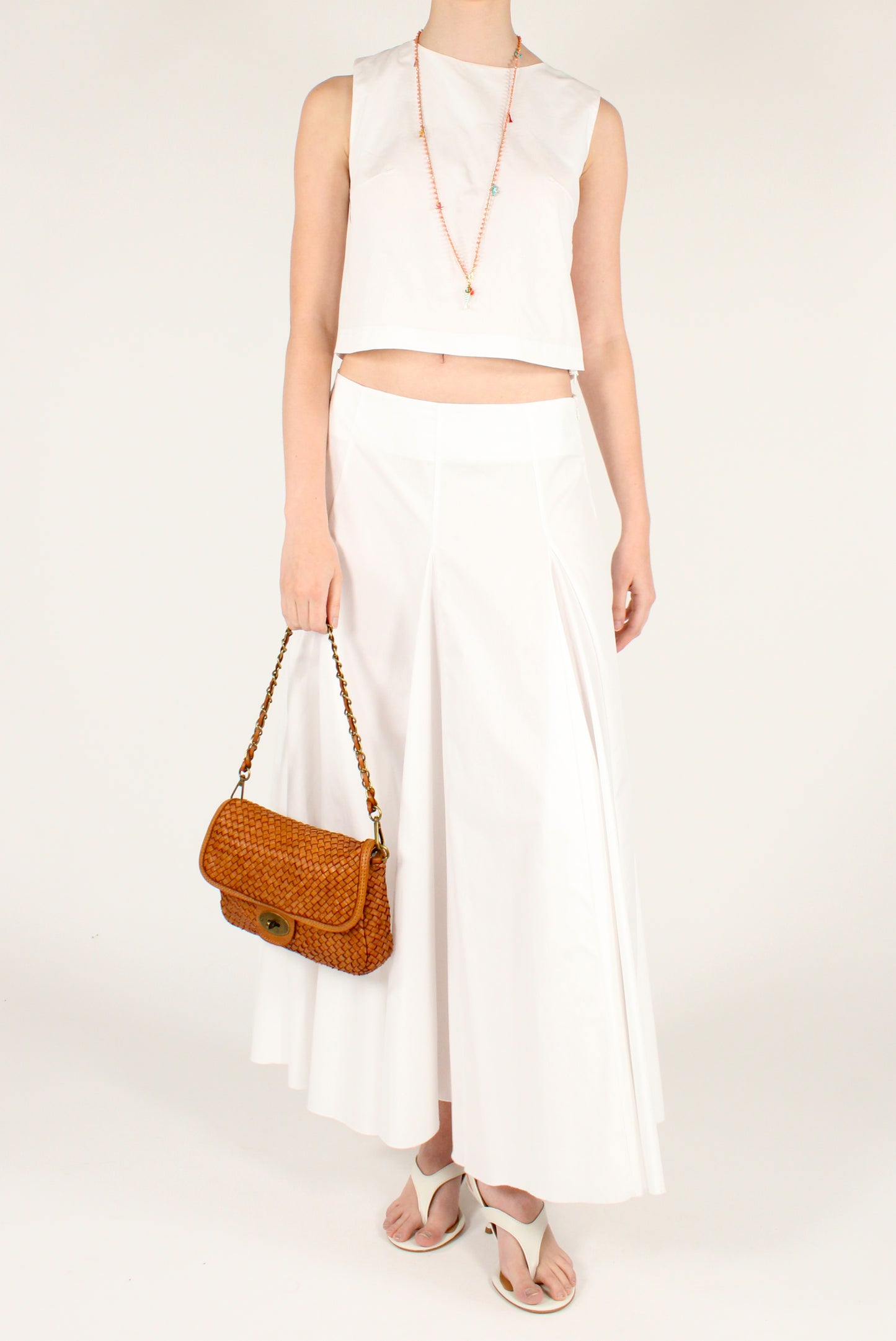 Poplin full skirt