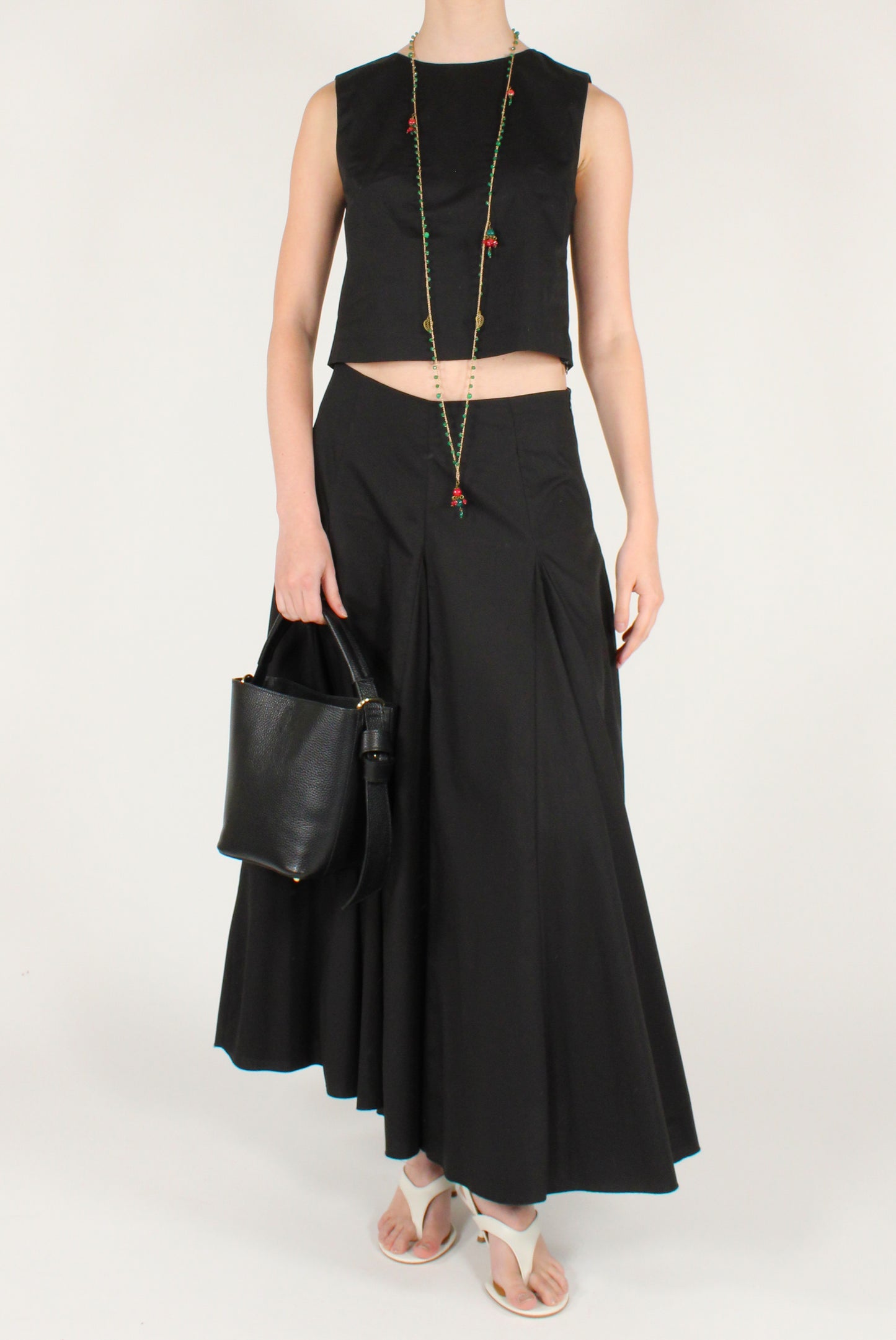 Poplin full skirt