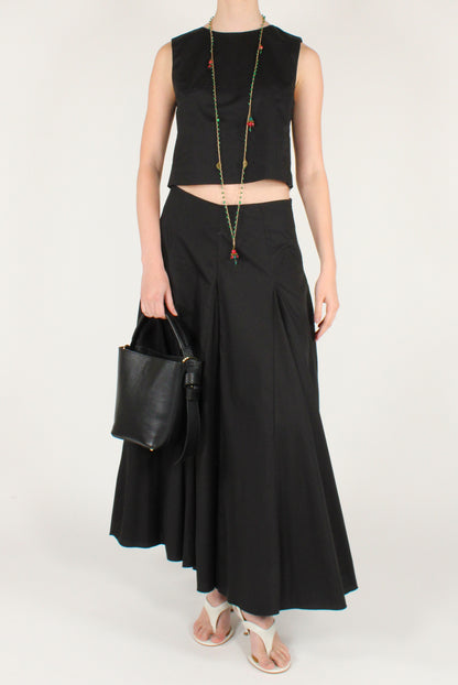 Poplin full skirt