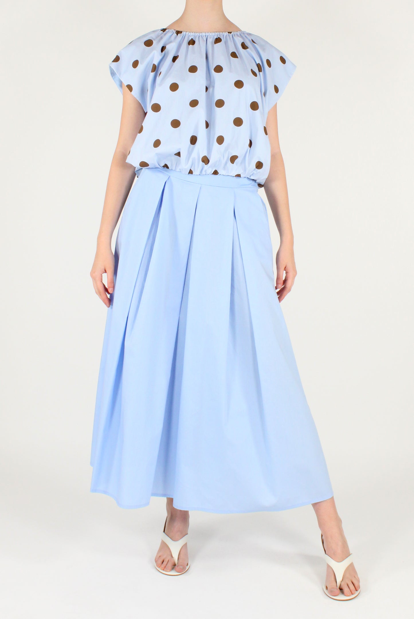 Blusa Over a Pois in Cotone