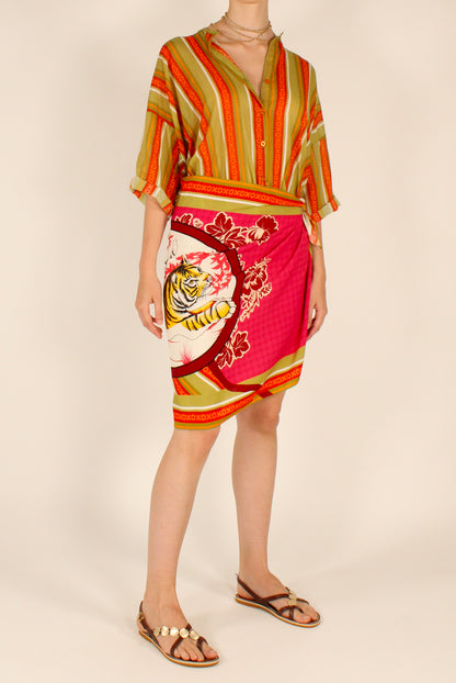 Gonna Pareo Stampa Fantasia Tigre