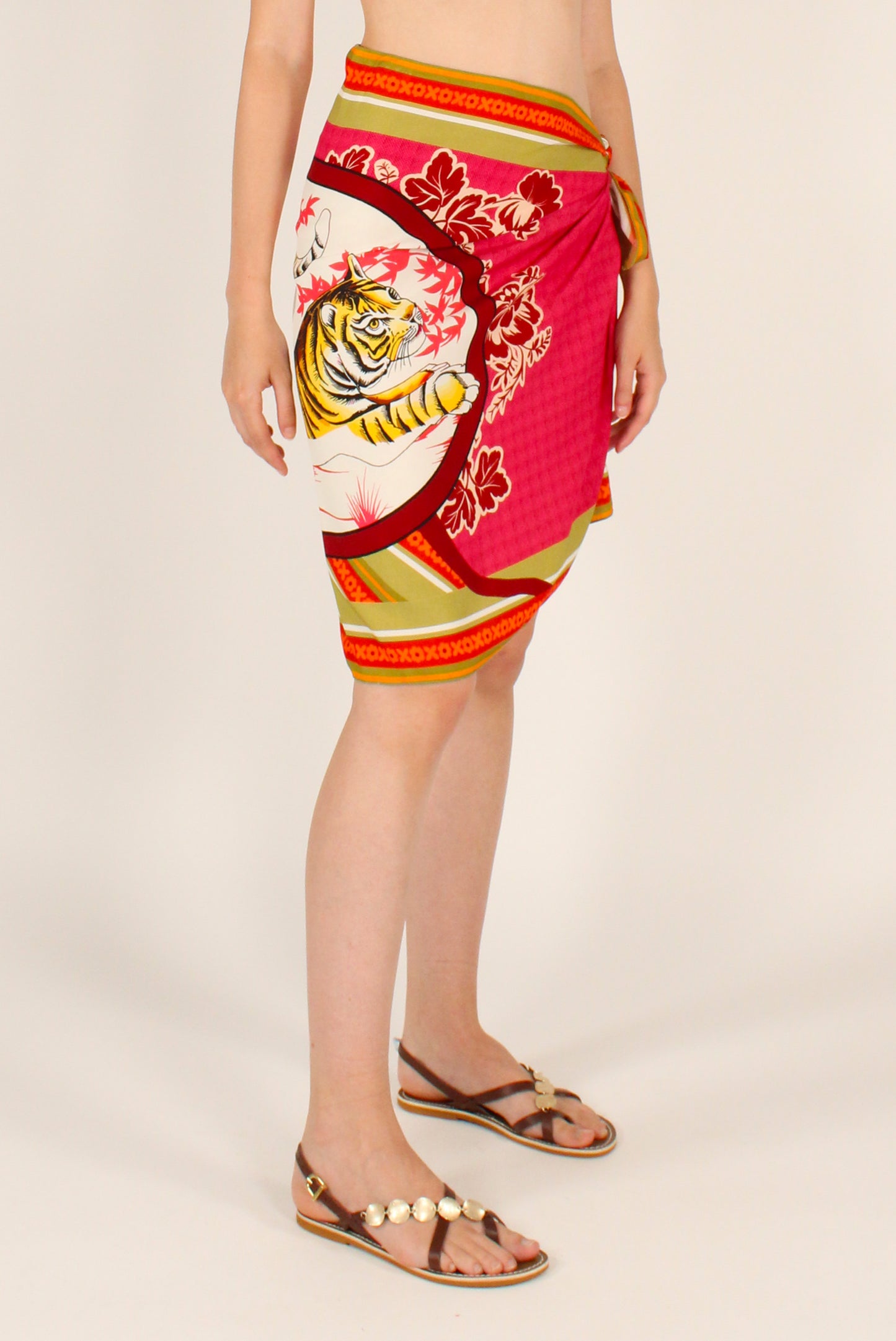 Gonna Pareo Stampa Fantasia Tigre