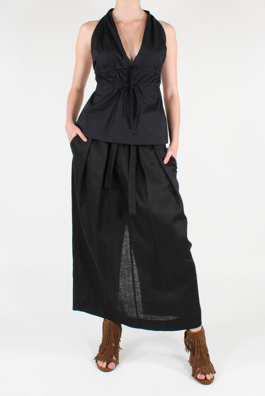 Top in Popeline Schiena Scoperta