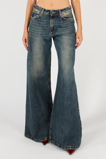 Jeans a Palazzo Délavé