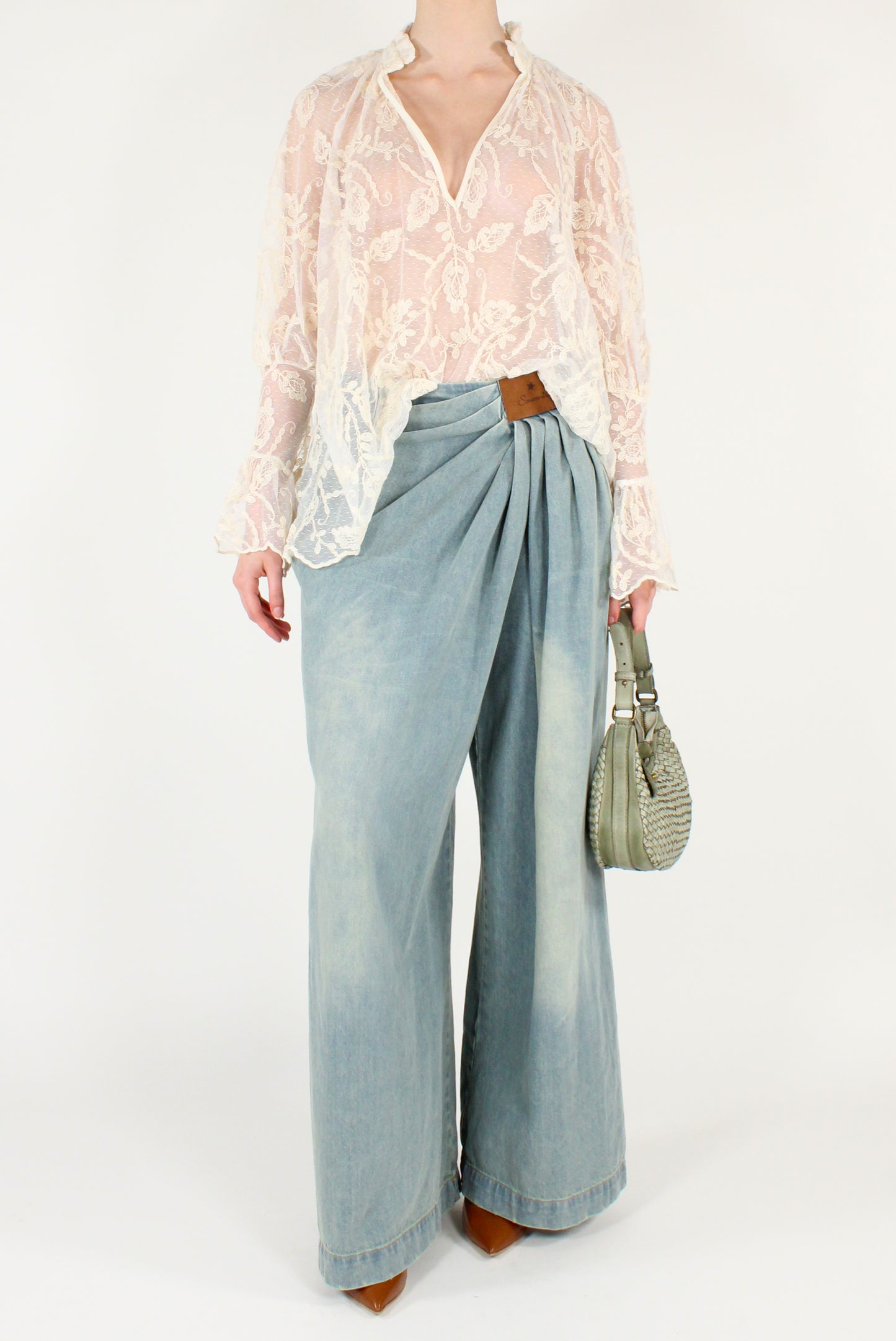 Floral Embroidered Lace Blouse