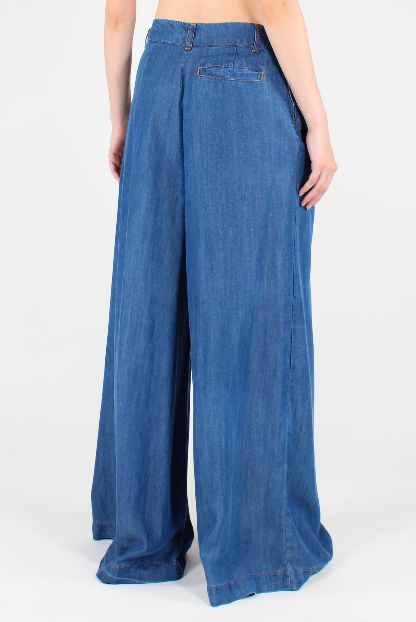 Draped Lyocell Jeans