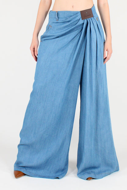 Draped Lyocell Jeans