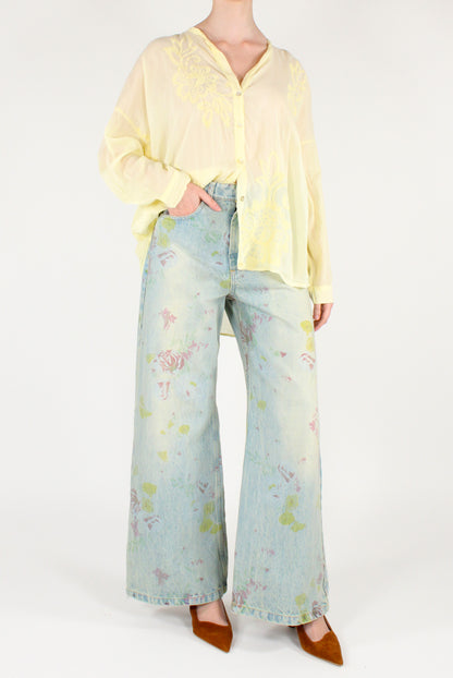 Jeans Stampa a Fiori
