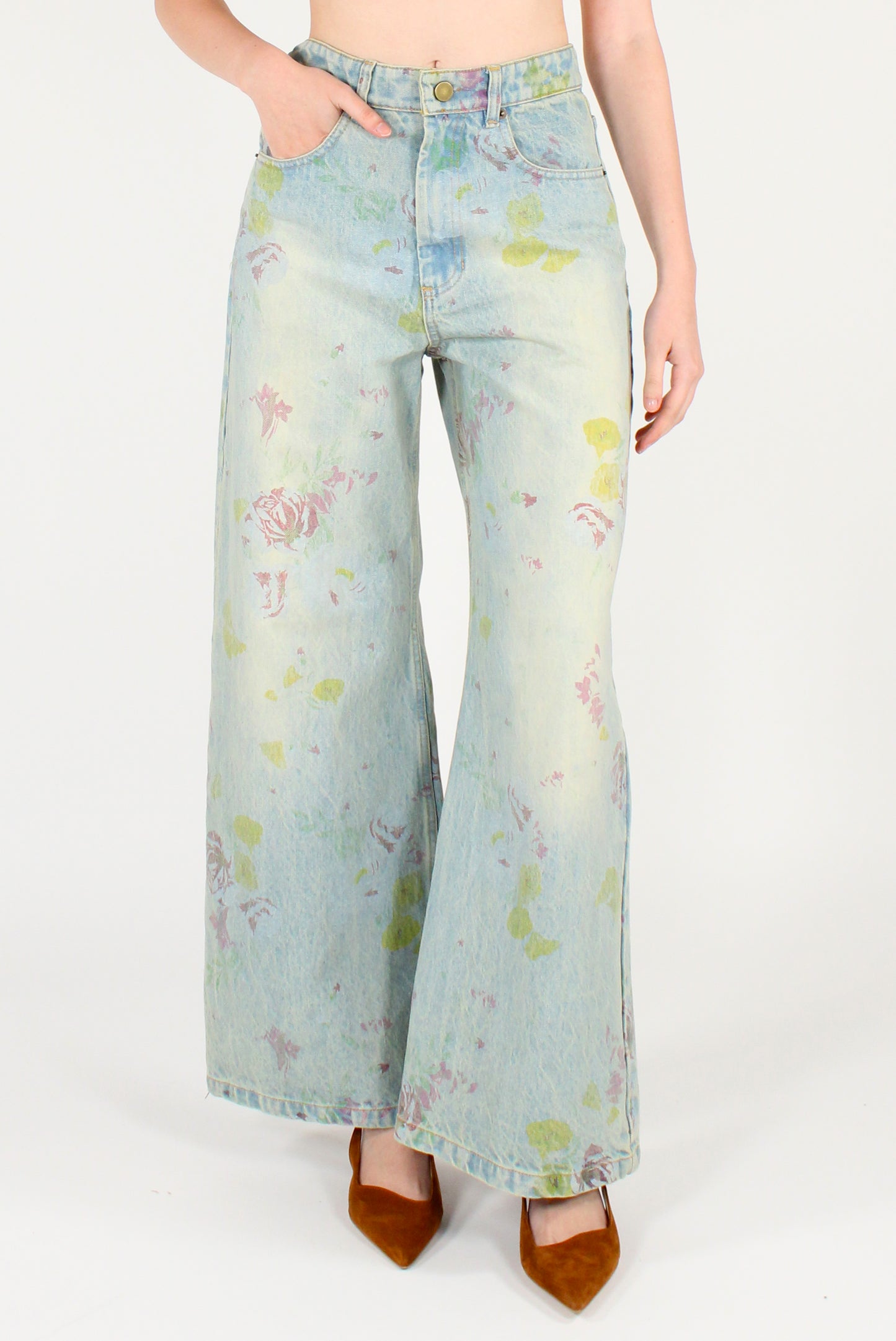 Jeans Stampa a Fiori