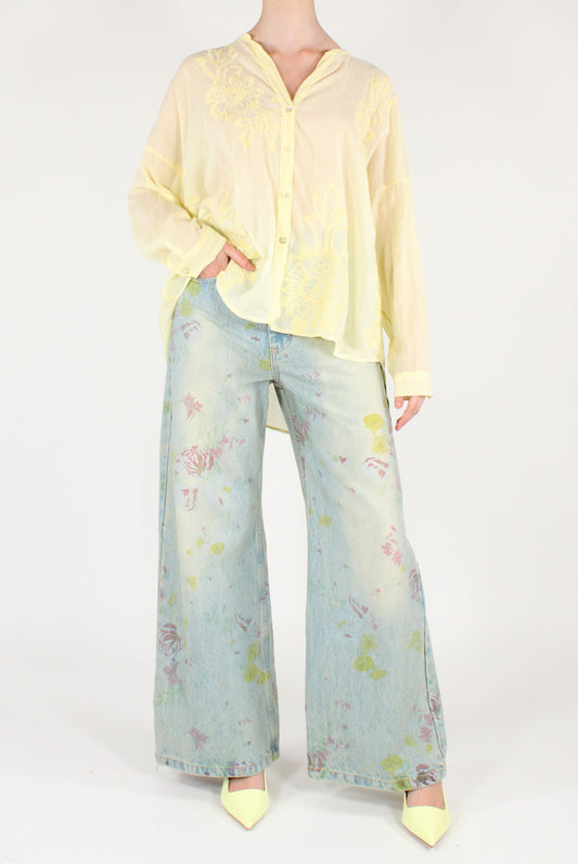 Jeans Stampa a Fiori