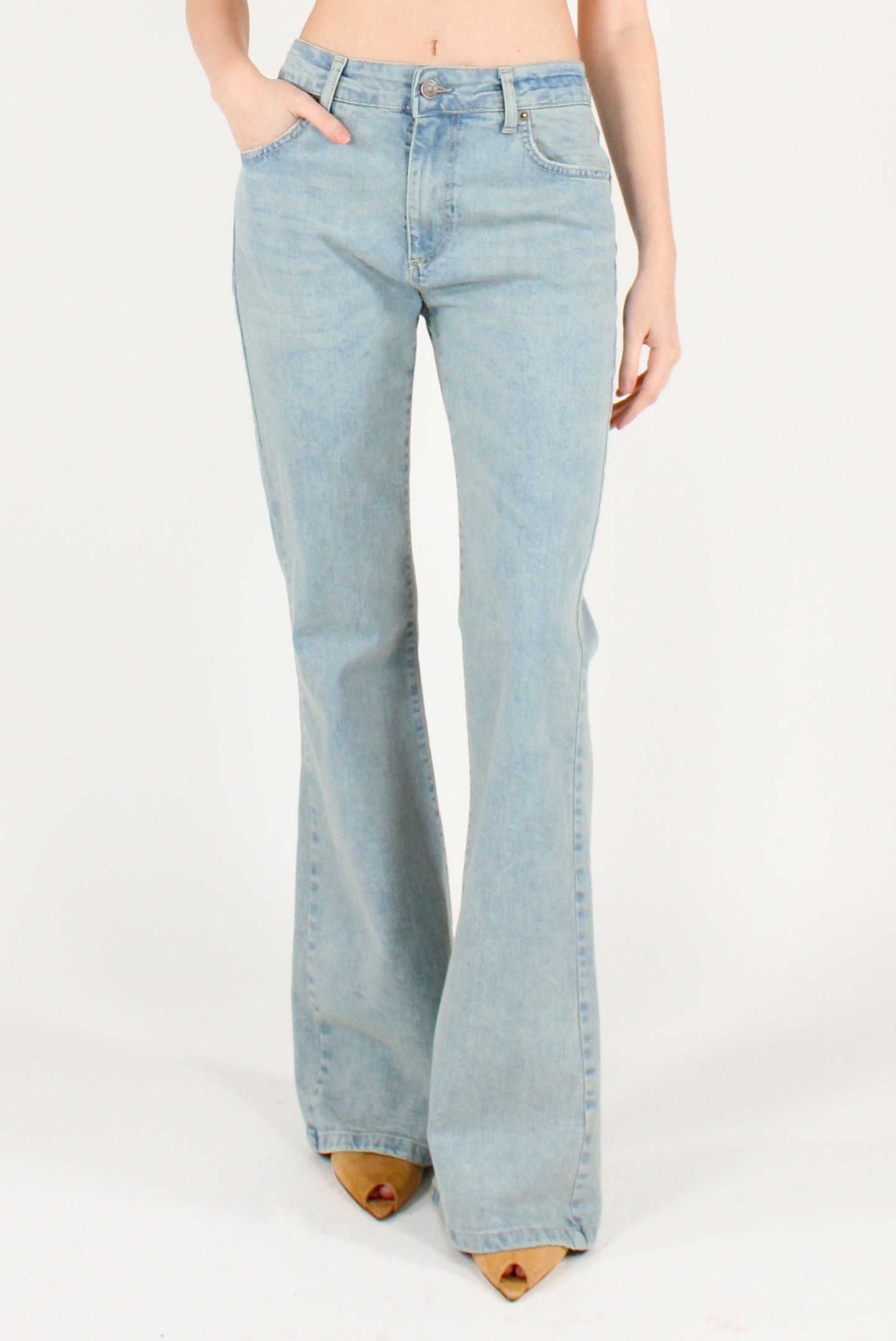 Jeans Flare Lavaggio Chiaro