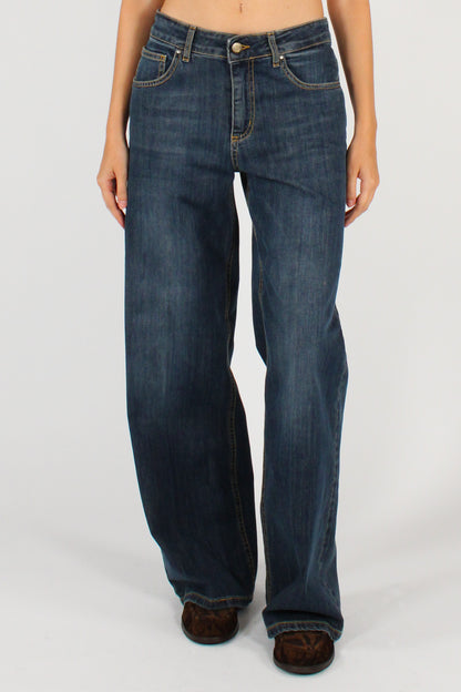Jeans Elasticizzati a Gamba Dritta