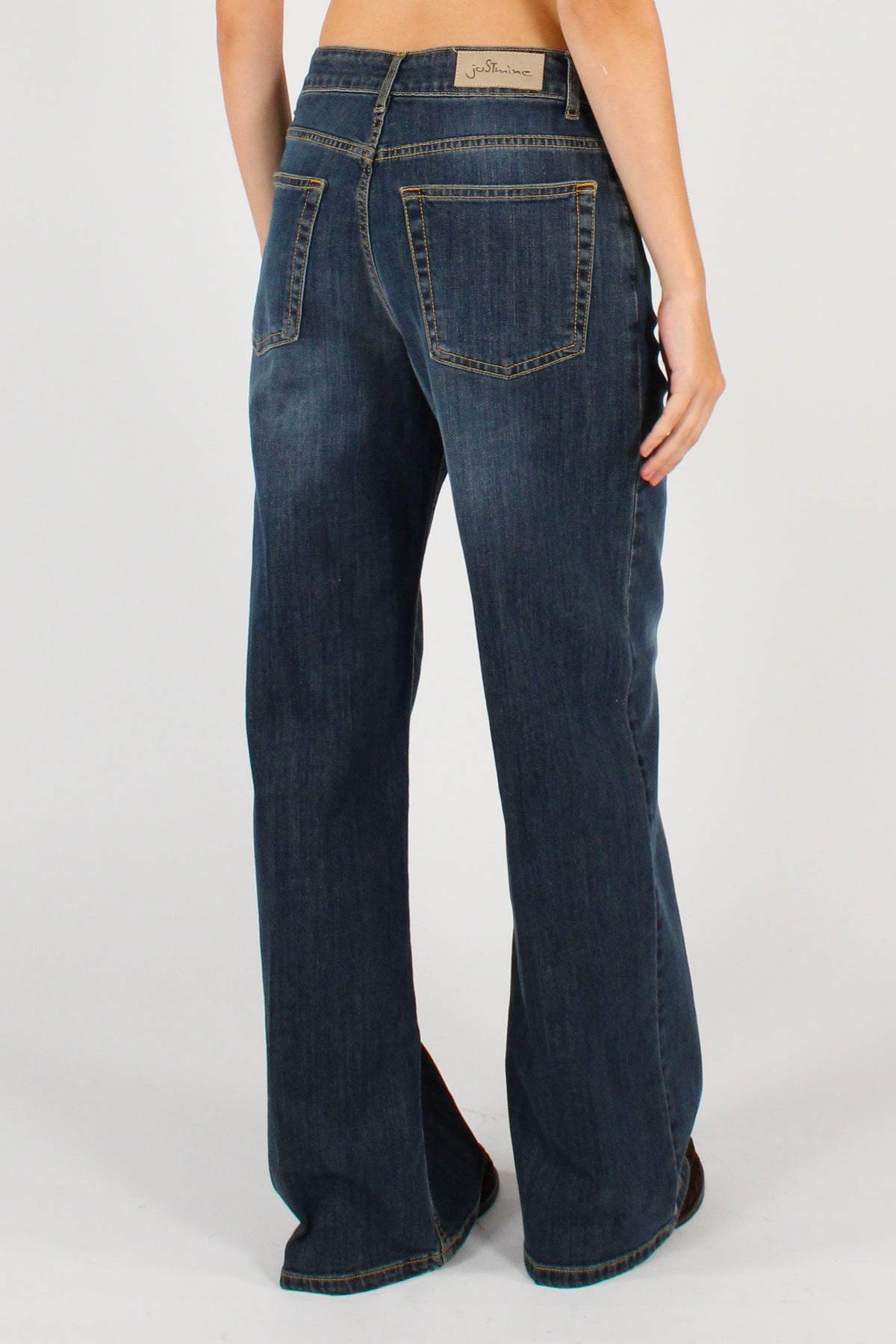 Jeans Elasticizzati a Gamba Dritta