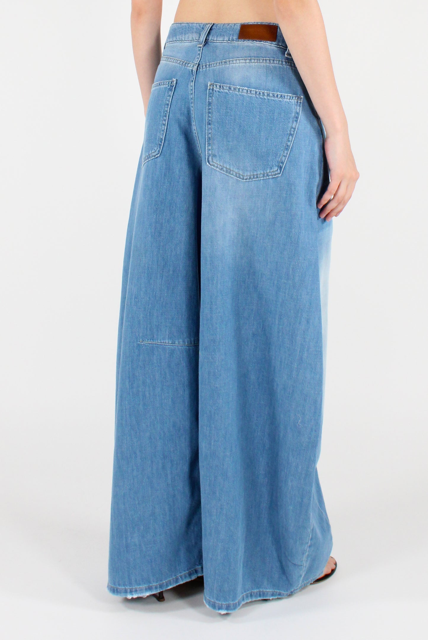 Jeans Barrel Louvre Cotone Slavato