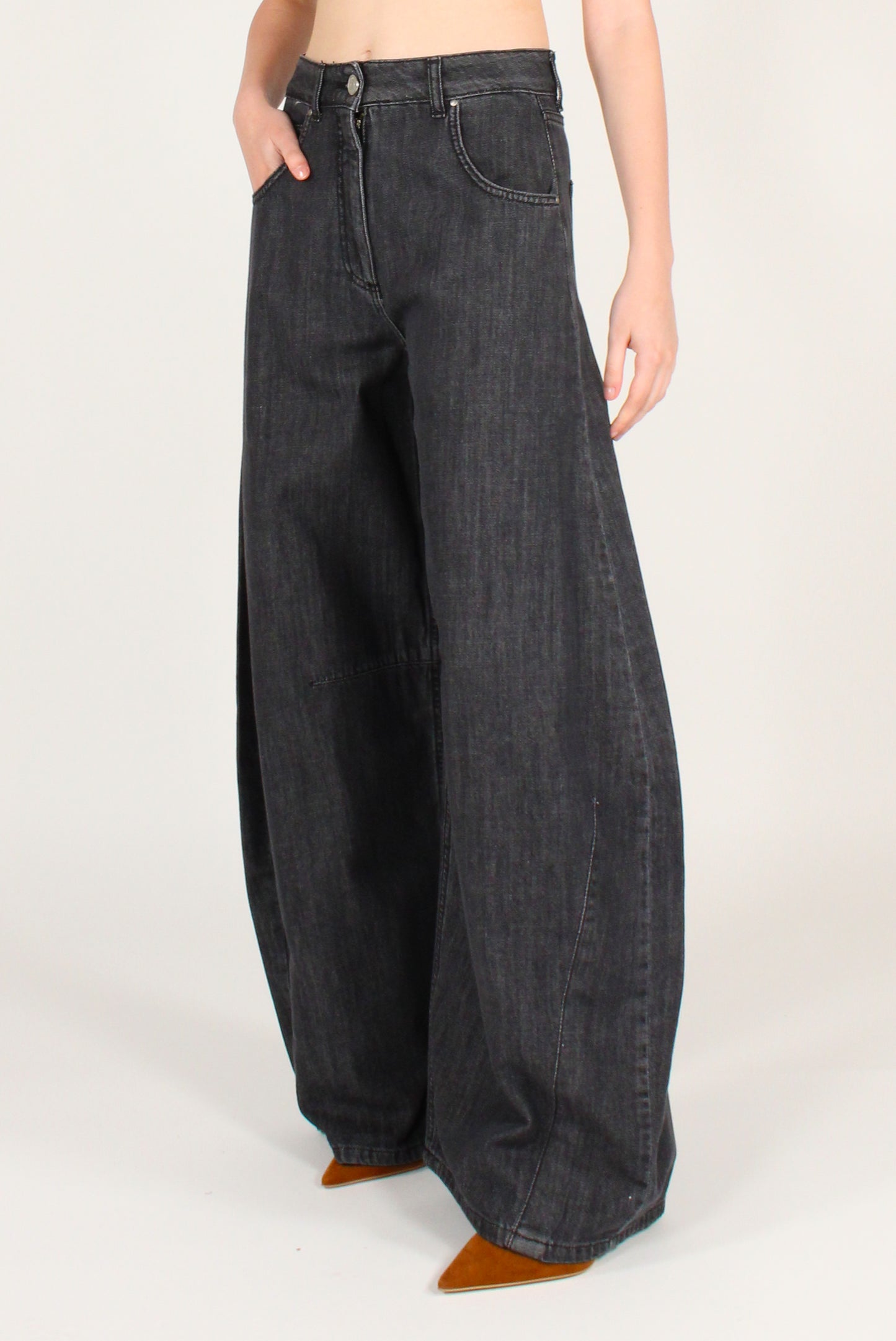 Jeans Barrel Louvre Nero