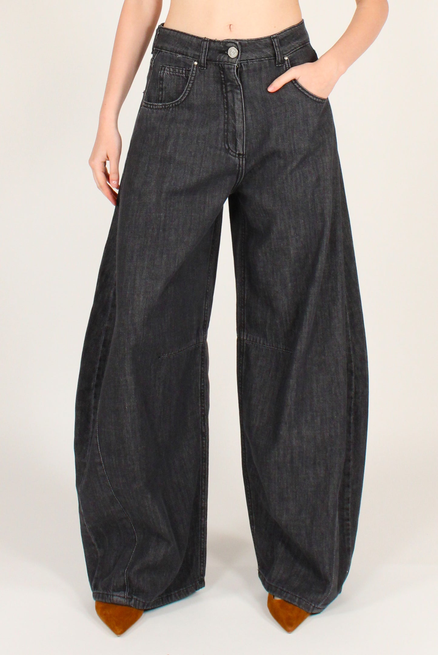 Jeans Barrel Louvre Nero