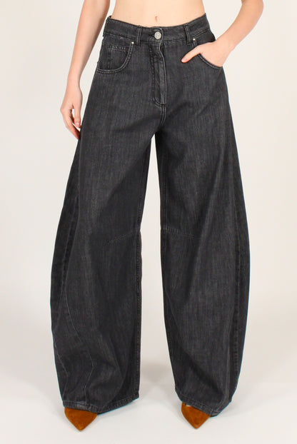 Jeans Barrel Louvre Nero