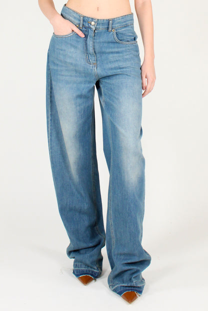 Washed Denim Unstitched Hem