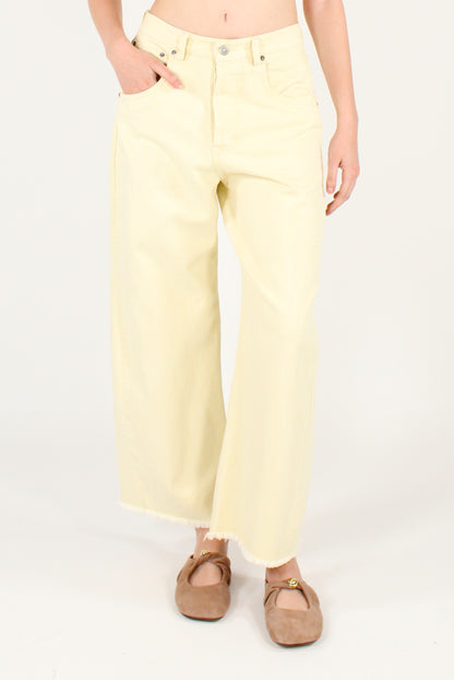 Pantaloni in Denim Orlo Sfrangiato