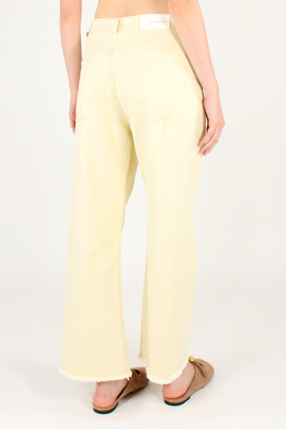 Pantaloni in Denim Orlo Sfrangiato