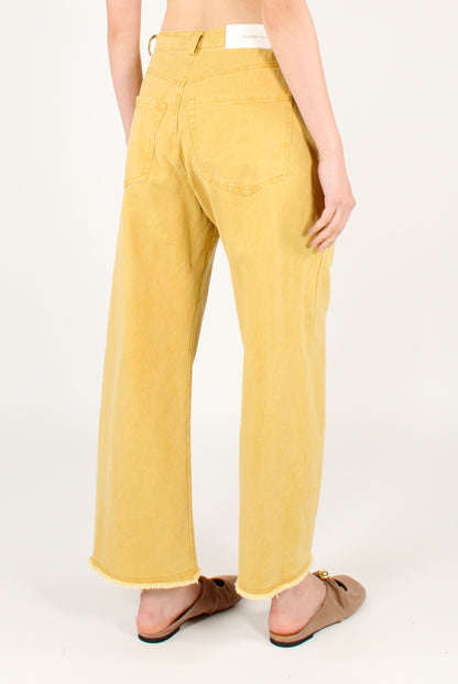 Pantaloni in Denim Orlo Sfrangiato