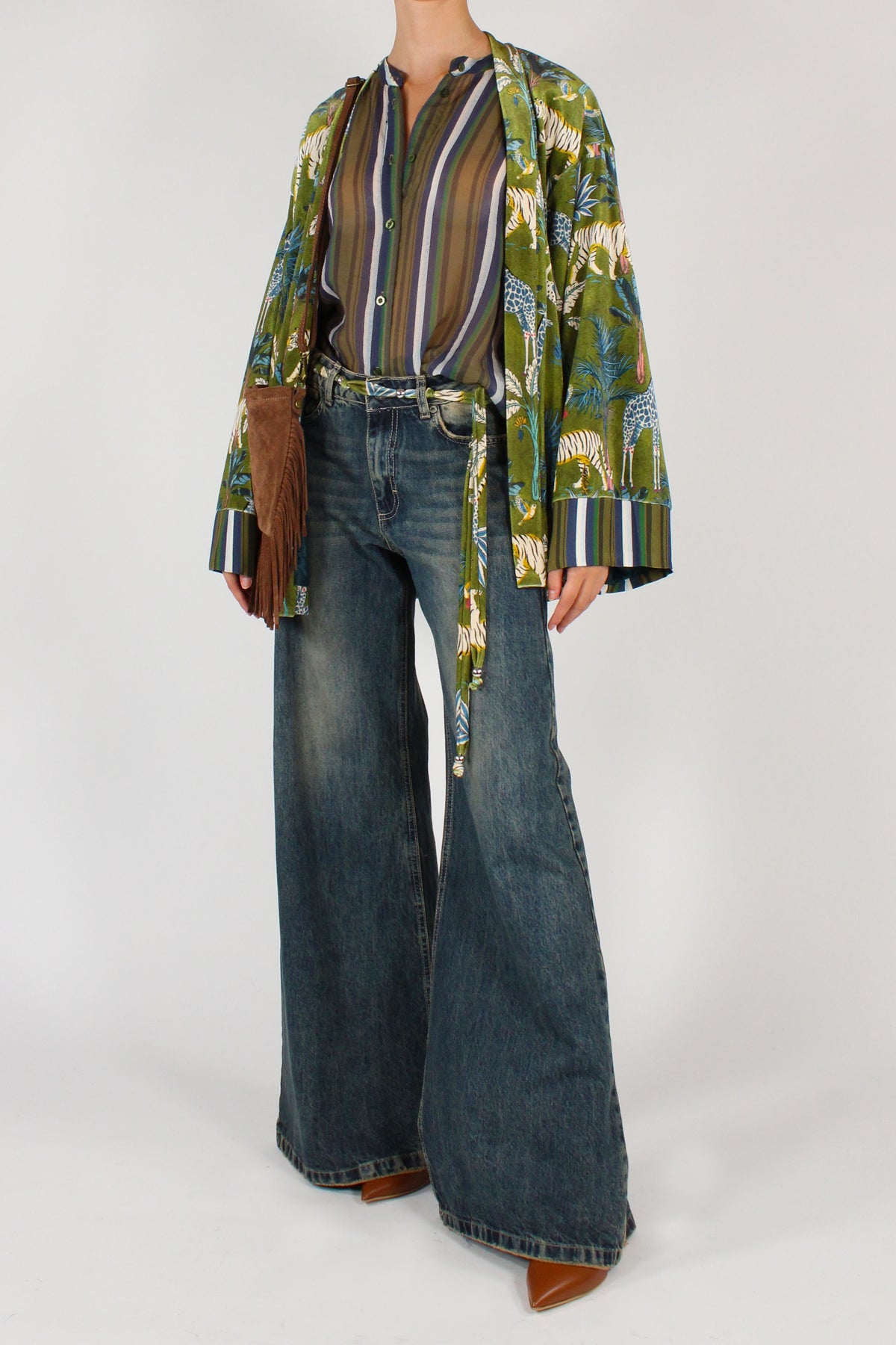 Giacca Kimono Stampa Animali