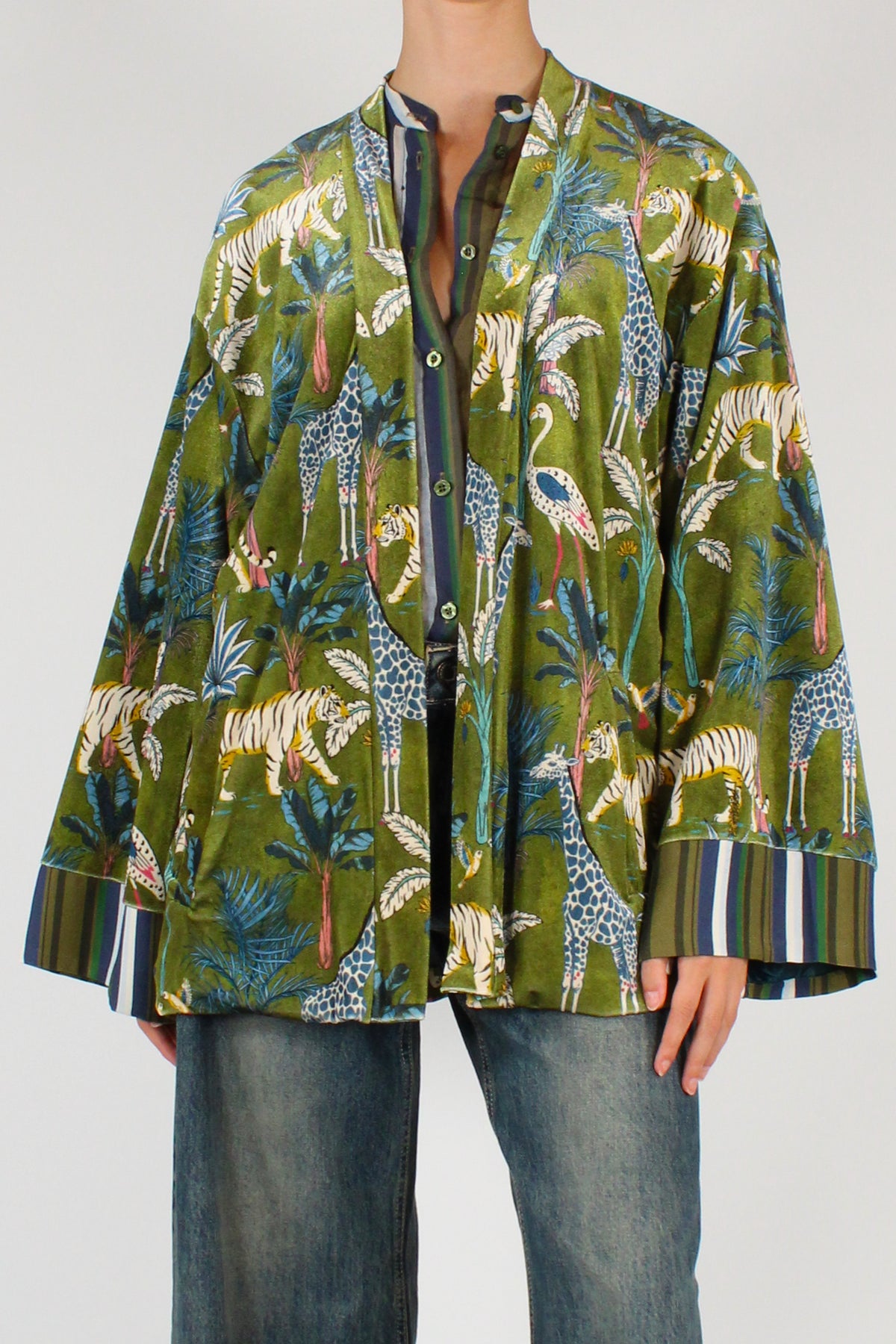 Giacca Kimono Stampa Animali