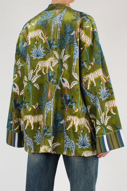 Giacca Kimono Stampa Animali