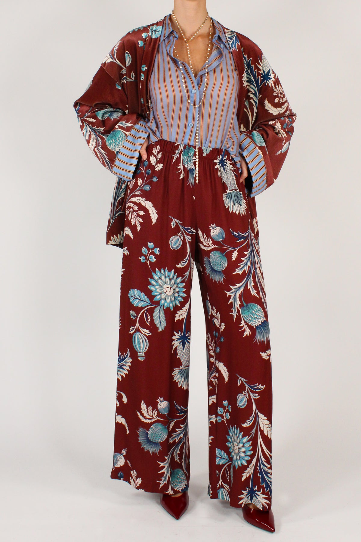 Giacca Kimono Stampa Floreale