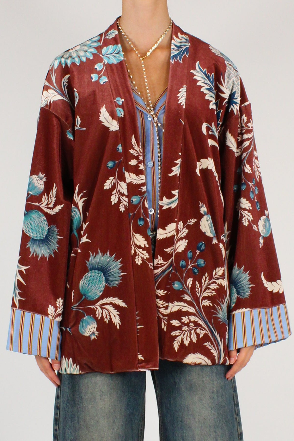 Giacca Kimono Stampa Floreale