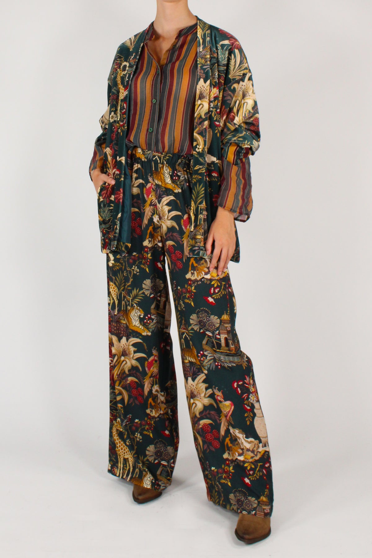 Giacca Kimono Stampa Cina