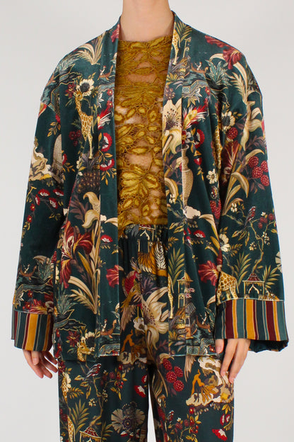 Giacca Kimono Stampa Cina