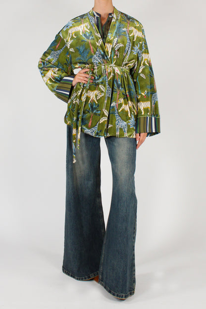 Giacca Kimono Stampa Animali