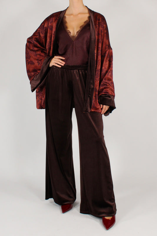 Pantaloni a Palazzo in Velluto