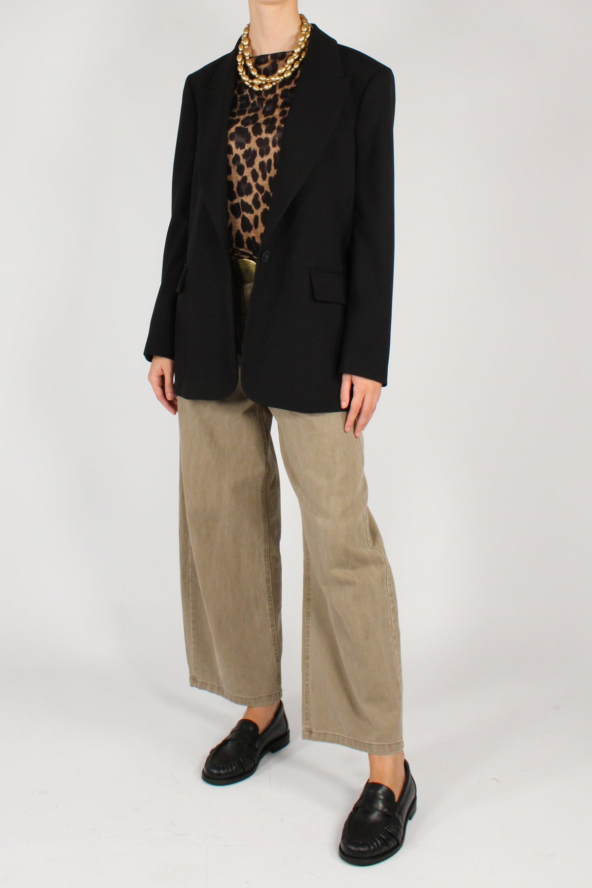 Maglia Stampa Animalier Misto Cachemire