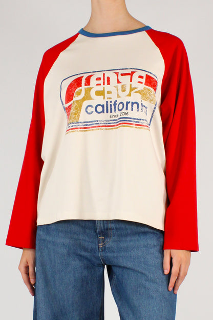 T-shirt Manica Lunga Stampa "California"