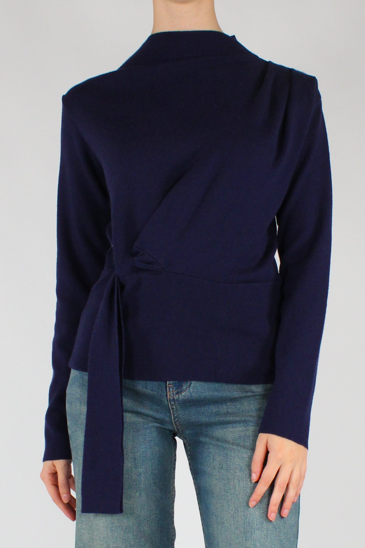 Maglia Drappeggiata Maniche Lunghe