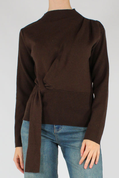 Maglia Drappeggiata Maniche Lunghe