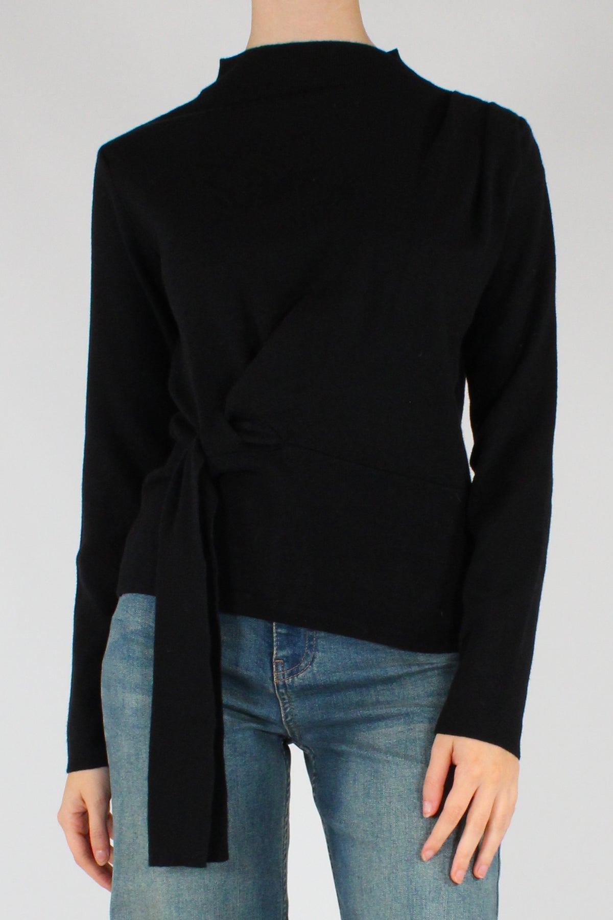 Maglia Drappeggiata Maniche Lunghe