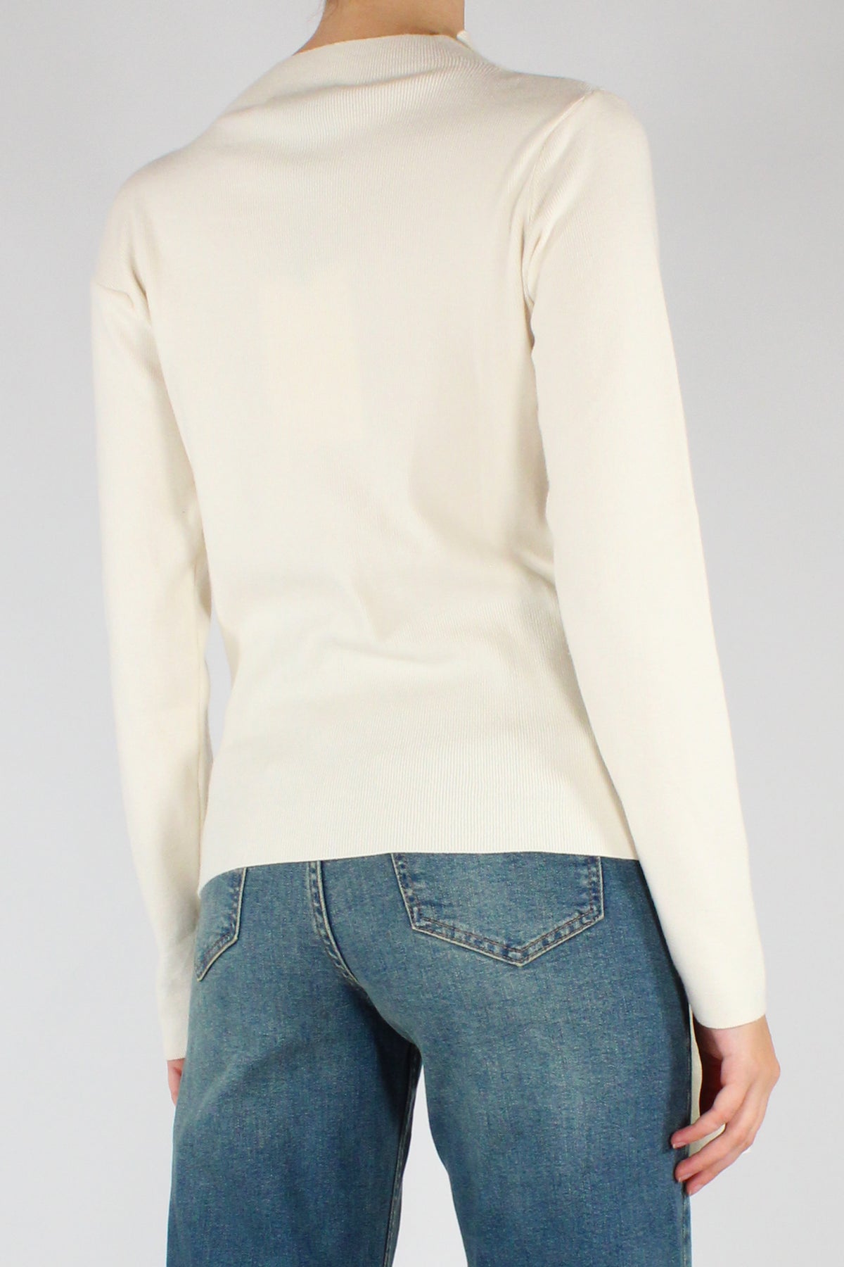 Maglia Drappeggiata Maniche Lunghe