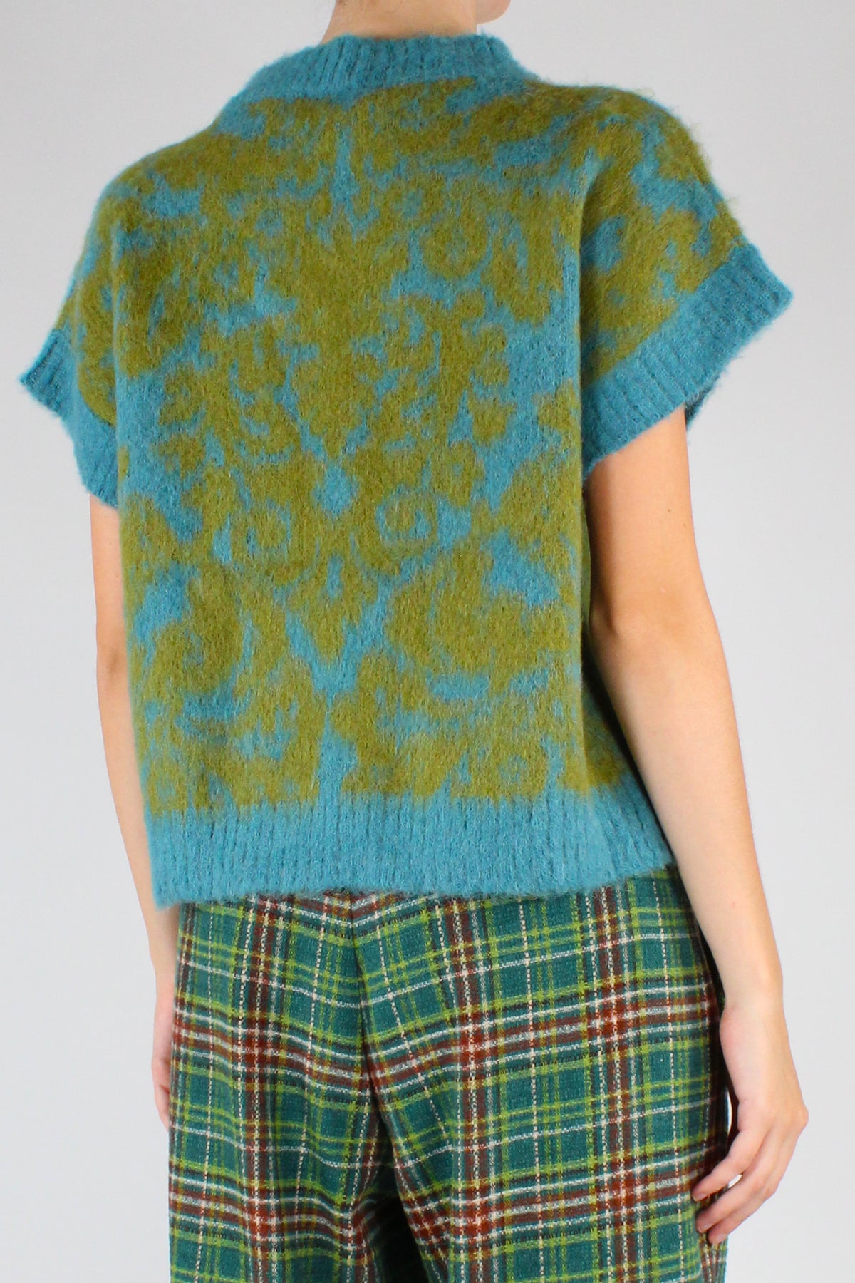 Maglia Misto Alpaca Stampa Floreale
