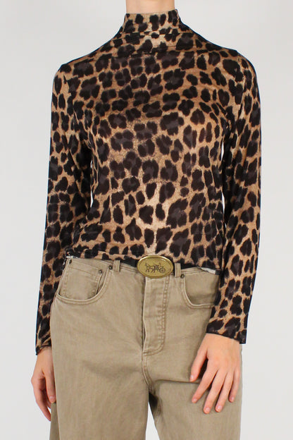 Maglia Lupetto Stampa Animalier