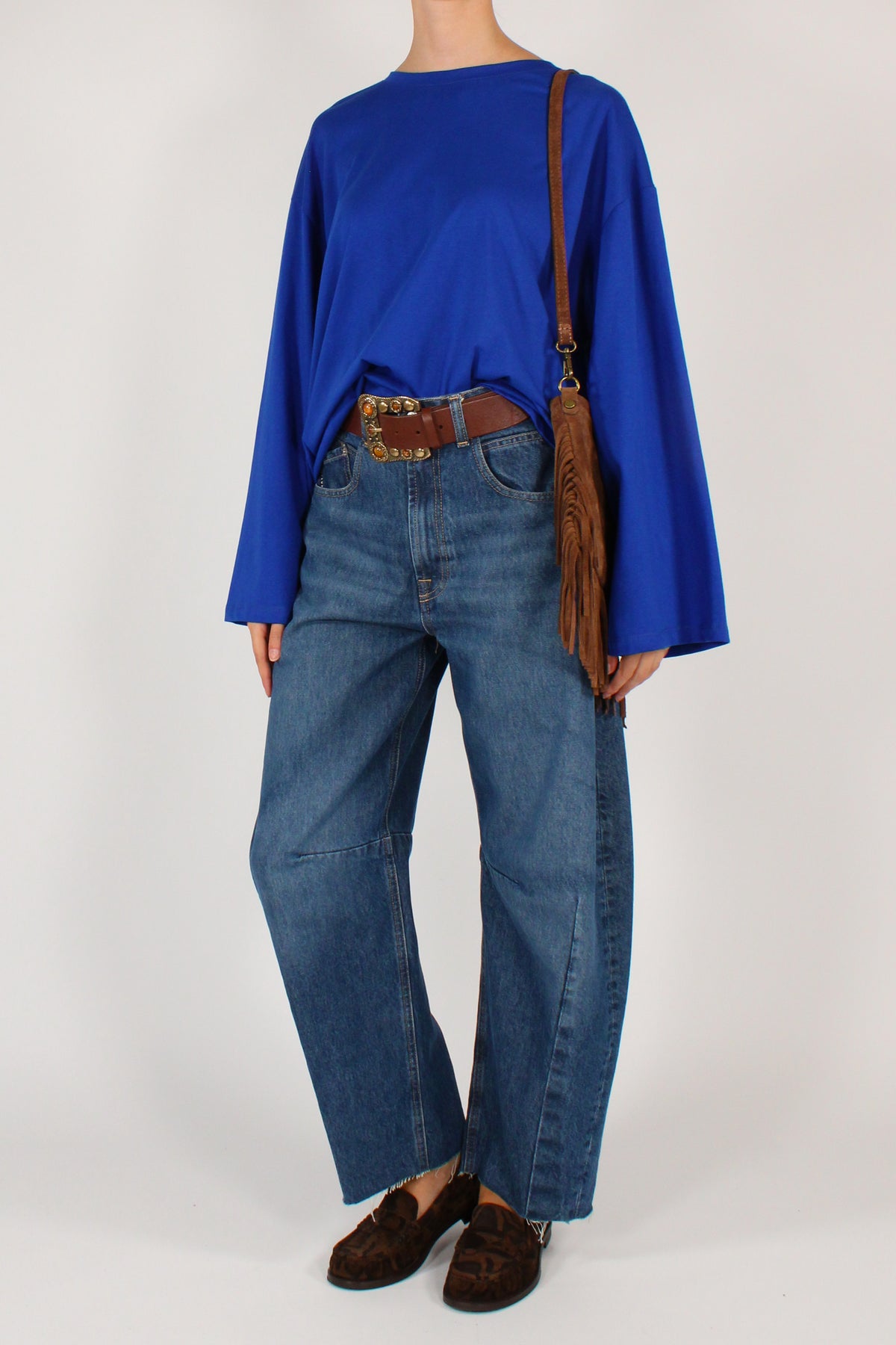 Maglia Over Maniche Lunghe in Cotone